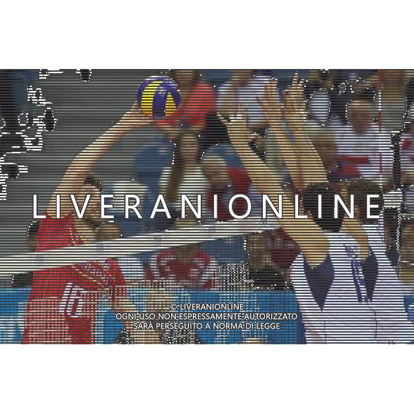 17.07.2016 KRAKOW TAURON ARENA UL. LEMA 7 ( POLAND ) SIATKOWKA MEZCZYZN ( MEN\'S VOLLEYBALL ) FINAL LIGI SWIATOWEJ 2016 - FINAL SIX ( FIVB WORLD LEAGUE FINALS KRAKOW 2016 ) MECZ O TRZECIE MIEJSCE FRANCJA - WLOCHY ( FINALS GAME 3-4 PLACES GAME FRANCE - ITALY ) NZ (L) NICOLAS MARECHALE FOTO JAKUB PIASECKI / CYFRASPORT / NEWSPIX.PL --- Newspix.pl/ AGENZIA ALDO LIVERANI SAS - ITALY ONLY EDITORIAL USE ONLY - FRANCIA - ITALIA Volley Men World League 2016 - FINAL SIX ( 3-4 POSTO ) CRACOVIA POLONIA 17/07/2016