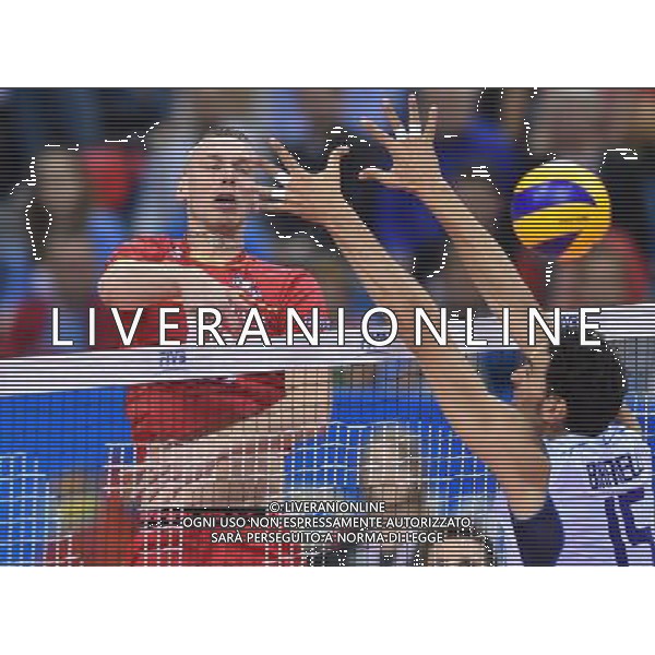 2016.07.17 Krakow Siatkowka mezczyzn Liga Swiatowa 2016 Finaly mech o 3 miejsce Francja - Wlochy N/z Kevin Le Roux (FRA) Foto Lukasz Laskowski / PressFocus 2016.07.17 Men Volleyball World League Finals 3rd place game France vs Italy Kevin Le Roux (FRA) Credit: Lukasz Laskowski / PressFocus / NEWSPIX.PL --- Newspix.pl/ AGENZIA ALDO LIVERANI SAS - ITALY ONLY EDITORIAL USE ONLY - FRANCIA - ITALIA Volley Men World League 2016 - FINAL SIX ( 3-4 POSTO ) CRACOVIA POLONIA 17/07/2016