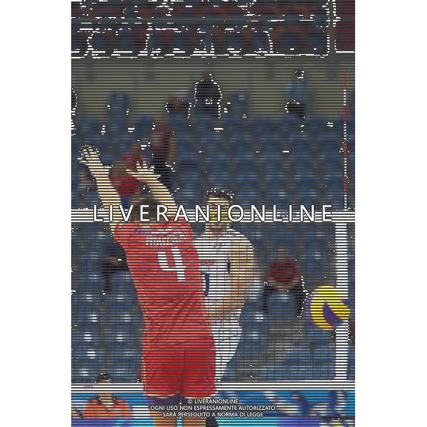 2016.07.17 KRAKOW - TAURON ARENA LIGA SWIATOWA SIATKOWKA MECZ O 3 MIEJSCE FRANCJA - WLOCHY NZ ANTONIN ROUZIER FRANCJA FOT LUKASZ WIESZALA / FOKUSMEDIA / NEWSPIX.PL --- Newspix.pl/ AGENZIA ALDO LIVERANI SAS - ITALY ONLY - EDITORIAL USE ONLY- FRANCIA - ITALIA Volley Men World League 2016 - FINAL SIX ( 3-4 POSTO ) CRACOVIA POLONIA 17/07/2016