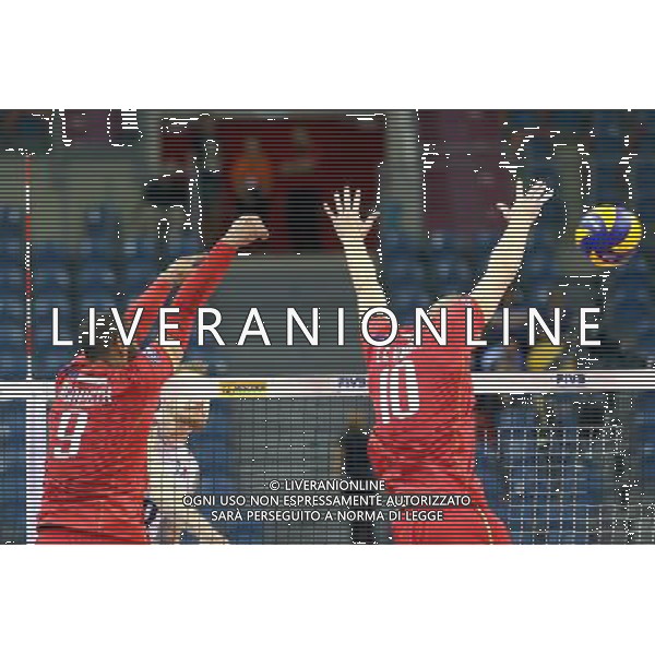 2016.07.17 KRAKOW - TAURON ARENA LIGA SWIATOWA SIATKOWKA MECZ O 3 MIEJSCE FRANCJA - WLOCHY NZ EARVIN NGAPETH FRANCJA KEVIN LE ROUX FRANCJA FOT LUKASZ WIESZALA / FOKUSMEDIA / NEWSPIX.PL --- Newspix.pl/ AGENZIA ALDO LIVERANI SAS - ITALY ONLY - EDITORIAL USE ONLY- FRANCIA - ITALIA Volley Men World League 2016 - FINAL SIX ( 3-4 POSTO ) CRACOVIA POLONIA 17/07/2016