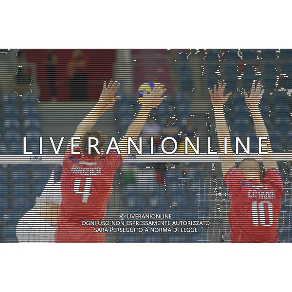 2016.07.17 KRAKOW - TAURON ARENA LIGA SWIATOWA SIATKOWKA MECZ O 3 MIEJSCE FRANCJA - WLOCHY NZ ANTONIN ROUZIER FRANCJA KEVIN LE ROUX FRANCJA FOT LUKASZ WIESZALA / FOKUSMEDIA / NEWSPIX.PL --- Newspix.pl/ AGENZIA ALDO LIVERANI SAS - ITALY ONLY - EDITORIAL USE ONLY- FRANCIA - ITALIA Volley Men World League 2016 - FINAL SIX ( 3-4 POSTO ) CRACOVIA POLONIA 17/07/2016