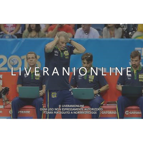 17.07.2016 KRAKOW TAURON ARENA UL. LEMA 7 ( POLAND ) SIATKOWKA MEZCZYZN ( MEN\'S VOLLEYBALL ) FINAL LIGI SWIATOWEJ 2016 - FINAL SIX ( FIVB WORLD LEAGUE FINALS KRAKOW 2016 ) MECZ FINALOWY SERBIA - BRAZYLIA ( FINALS GAME 1-2 PLACES GAME SERBIA - BRAZIL) NZ BERNARDE REZENDE ROZPACZ ZLOSC FOTO JAKUB PIASECKI / CYFRASPORT / NEWSPIX.PL --- Newspix.pl/ AGENZIA ALDO LIVERANI SAS - ITALY ONLY - EDITORIAL USE ONLY- SERBIA - BRASILE Volley Men World League 2016 - FINAL SIX (FINALE ) CRACOVIA POLONIA 17/07/2016
