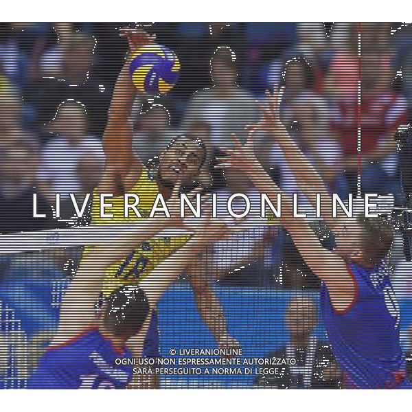 2016.07.17 Krakow Siatkowka mezczyzn Liga Swiatowa 2016 Finaly final Serbia - Brazylia N/z Ricardo Lucarelli Santos De Souza (BRA) Foto Lukasz Laskowski / PressFocus 2016.07.17 Krakow Men Volleyball World League Finals final game Serbia vs Brazil Ricardo Lucarelli Santos De Souza (BRA) Credit: Lukasz Laskowski / PressFocus / NEWSPIX.PL --- Newspix.pl/ AGENZIA ALDO LIVERANI SAS - ITALY ONLY - EDITORIAL USE ONLY- SERBIA - BRASILE Volley Men World League 2016 - FINAL SIX (FINALE ) CRACOVIA POLONIA 17/07/2016