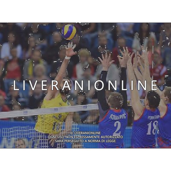 2016.07.17 Krakow Siatkowka mezczyzn Liga Swiatowa 2016 Finaly final Serbia - Brazylia N/z Mauricio Borges Almeida Silva (BRA) Foto Lukasz Laskowski / PressFocus 2016.07.17 Krakow Men Volleyball World League Finals final game Serbia vs Brazil Mauricio Borges Almeida Silva (BRA) Credit: Lukasz Laskowski / PressFocus / NEWSPIX.PL --- Newspix.pl/ AGENZIA ALDO LIVERANI SAS - ITALY ONLY - EDITORIAL USE ONLY- SERBIA - BRASILE Volley Men World League 2016 - FINAL SIX (FINALE ) CRACOVIA POLONIA 17/07/2016