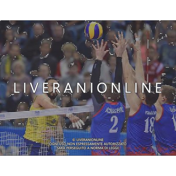 2016.07.17 Krakow Siatkowka mezczyzn Liga Swiatowa 2016 Finaly final Serbia - Brazylia N/z Mauricio Borges Almeida Silva (BRA) Foto Lukasz Laskowski / PressFocus 2016.07.17 Krakow Men Volleyball World League Finals final game Serbia vs Brazil Mauricio Borges Almeida Silva (BRA) Credit: Lukasz Laskowski / PressFocus / NEWSPIX.PL --- Newspix.pl/ AGENZIA ALDO LIVERANI SAS - ITALY ONLY - EDITORIAL USE ONLY- SERBIA - BRASILE Volley Men World League 2016 - FINAL SIX (FINALE ) CRACOVIA POLONIA 17/07/2016