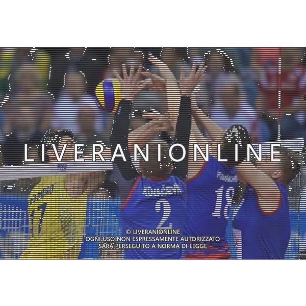 2016.07.17 Krakow Siatkowka mezczyzn Liga Swiatowa 2016 Finaly final Serbia - Brazylia N/z Evandro M. Guerra (BRA) Foto Lukasz Laskowski / PressFocus 2016.07.17 Krakow Men Volleyball World League Finals final game Serbia vs Brazil Evandro M. Guerra (BRA) Credit: Lukasz Laskowski / PressFocus / NEWSPIX.PL --- Newspix.pl/ AGENZIA ALDO LIVERANI SAS - ITALY ONLY - EDITORIAL USE ONLY- SERBIA - BRASILE Volley Men World League 2016 - FINAL SIX (FINALE ) CRACOVIA POLONIA 17/07/2016