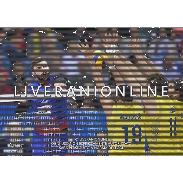 2016.07.17 Krakow Siatkowka mezczyzn Liga Swiatowa 2016 Finaly final Serbia - Brazylia N/z Uros Kovacevic (SRB) Foto Lukasz Laskowski / PressFocus 2016.07.17 Krakow Men Volleyball World League Finals final game Serbia vs Brazil Uros Kovacevic (SRB) Credit: Lukasz Laskowski / PressFocus / NEWSPIX.PL --- Newspix.pl/ AGENZIA ALDO LIVERANI SAS - ITALY ONLY - EDITORIAL USE ONLY- SERBIA - BRASILE Volley Men World League 2016 - FINAL SIX (FINALE ) CRACOVIA POLONIA 17/07/2016