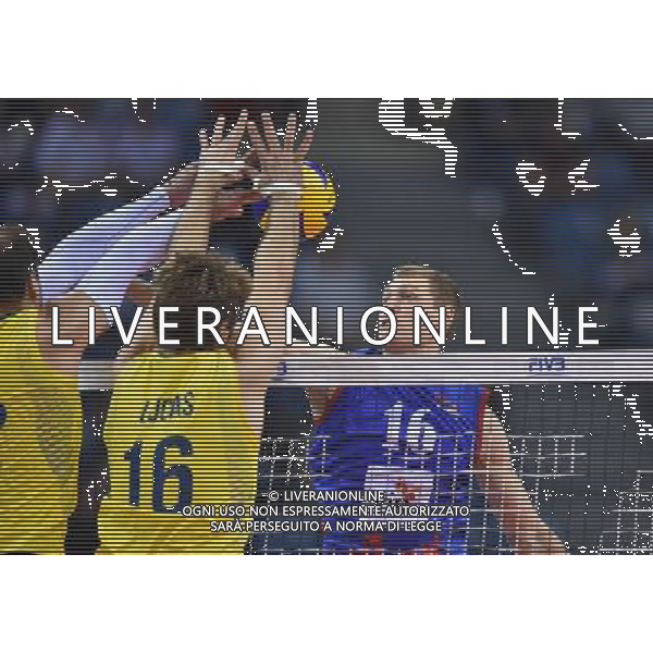 2016.07.17 Krakow Siatkowka mezczyzn Liga Swiatowa 2016 Finaly final Serbia - Brazylia N/z Drazen Luburic (SRB) Foto Lukasz Laskowski / PressFocus 2016.07.17 Krakow Men Volleyball World League Finals final game Serbia vs Brazil Drazen Luburic (SRB) Credit: Lukasz Laskowski / PressFocus / NEWSPIX.PL --- Newspix.pl/ AGENZIA ALDO LIVERANI SAS - ITALY ONLY - EDITORIAL USE ONLY- SERBIA - BRASILE Volley Men World League 2016 - FINAL SIX (FINALE ) CRACOVIA POLONIA 17/07/2016