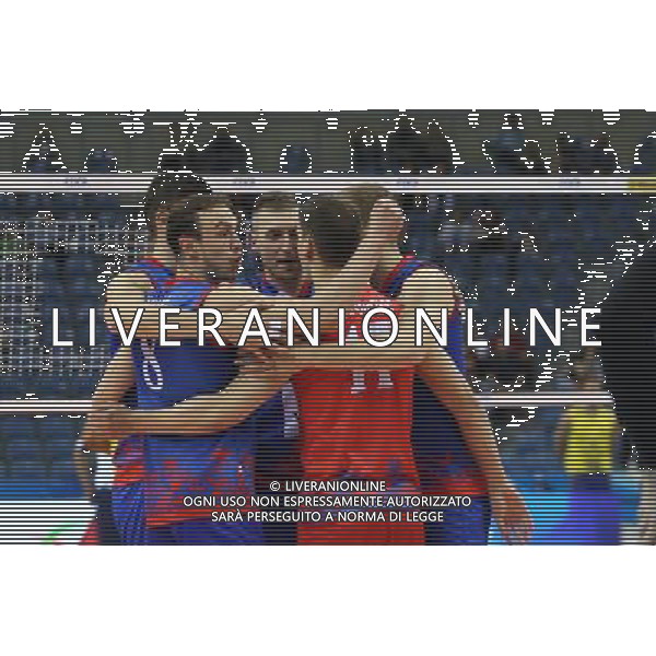 17.07.2016 KRAKOW TAURON ARENA UL. LEMA 7 ( POLAND ) SIATKOWKA MEZCZYZN ( MEN\'S VOLLEYBALL ) FINAL LIGI SWIATOWEJ 2016 - FINAL SIX ( FIVB WORLD LEAGUE FINALS KRAKOW 2016 ) MECZ FINALOWY SERBIA - BRAZYLIA ( FINALS GAME 1-2 PLACES GAME SERBIA - BRAZIL) NZ NARKO IVOVIC , NIKOLA JOVOVIC RADOSC FOTO JAKUB PIASECKI / CYFRASPORT / NEWSPIX.PL --- Newspix.pl/ AGENZIA ALDO LIVERANI SAS - ITALY ONLY - EDITORIAL USE ONLY- SERBIA - BRASILE Volley Men World League 2016 - FINAL SIX (FINALE ) CRACOVIA POLONIA 17/07/2016