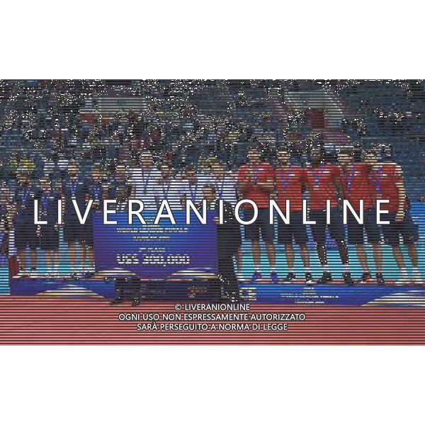 2016.07.17 Krakow Siatkowka mezczyzn Liga Swiatowa 2016 Finaly final Serbia - Brazylia N/z medal ceremony team France Foto Lukasz Laskowski / PressFocus 2016.07.17 Men Volleyball World League Finals final game Serbia vs Brazil medal ceremony team France Credit: Lukasz Laskowski / PressFocus / NEWSPIX.PL --- Newspix.pl/ AGENZIA ALDO LIVERANI SAS - ITALY ONLY - EDITORIAL USE ONLY- SERBIA - BRASILE Volley Men World League 2016 - FINAL SIX (FINALE ) CRACOVIA POLONIA 17/07/2016