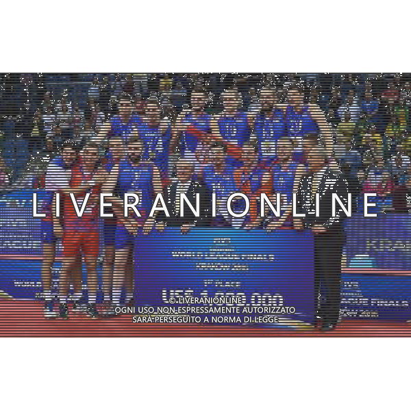 2016.07.17 Krakow Siatkowka mezczyzn Liga Swiatowa 2016 Finaly final Serbia - Brazylia N/z Dragan Stankovic (SRB) medal ceremony team Serbia Foto Lukasz Laskowski / PressFocus 2016.07.17 Men Volleyball World League Finals final game Serbia vs Brazil Dragan Stankovic (SRB) medal ceremony team Serbia Credit: Lukasz Laskowski / PressFocus / NEWSPIX.PL --- Newspix.pl/ AGENZIA ALDO LIVERANI SAS - ITALY ONLY - EDITORIAL USE ONLY- SERBIA - BRASILE Volley Men World League 2016 - FINAL SIX (FINALE ) CRACOVIA POLONIA 17/07/2016