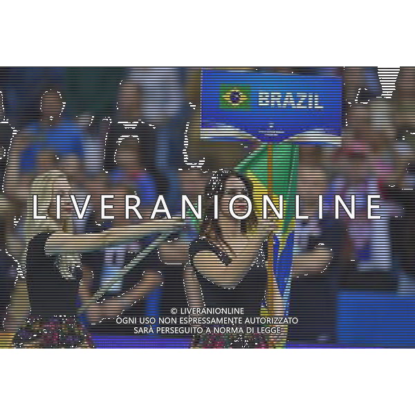 2016.07.17 Krakow Siatkowka mezczyzn Liga Swiatowa 2016 Finaly final Serbia - Brazylia N/z medal ceremony team Brazil Foto Lukasz Laskowski / PressFocus 2016.07.17 Men Volleyball World League Finals final game Serbia vs Brazil medal ceremony team Brazil Credit: Lukasz Laskowski / PressFocus / NEWSPIX.PL --- Newspix.pl/ AGENZIA ALDO LIVERANI SAS - ITALY ONLY - EDITORIAL USE ONLY- SERBIA - BRASILE Volley Men World League 2016 - FINAL SIX (FINALE ) CRACOVIA POLONIA 17/07/2016