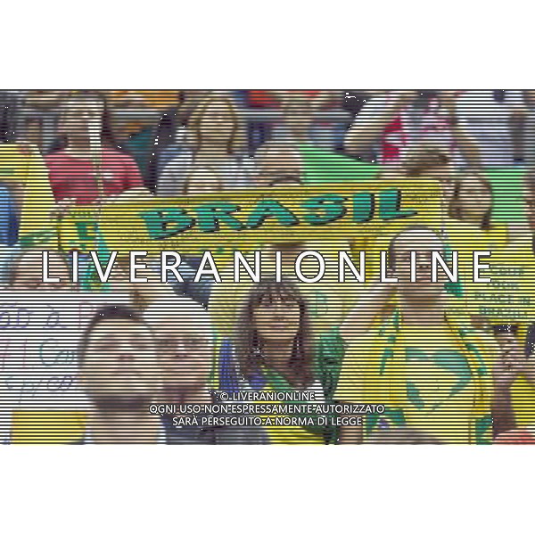 2016.07.17 KRAKOW - TAURON ARENA LIGA SWIATOWA SIATKOWKA FINAL SERBIA - BRAZYLIA NZ KIBIC BRAZYLIA FOT LUKASZ WIESZALA / FOKUSMEDIA / NEWSPIX.PL --- Newspix.pl --- Newspix.pl/ AGENZIA ALDO LIVERANI SAS - ITALY ONLY - EDITORIAL USE ONLY- SERBIA - BRASILE Volley Men World League 2016 - FINAL SIX (FINALE ) CRACOVIA POLONIA 17/07/2016