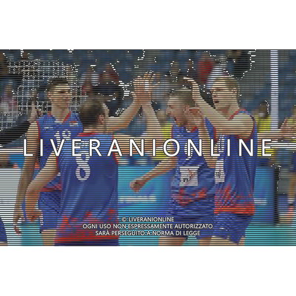 2016.07.17 KRAKOW - TAURON ARENA LIGA SWIATOWA SIATKOWKA FINAL SERBIA - BRAZYLIA NZ MARKO IVOVIC SERBIA NIKOLA JOVIC SERBIA RADOSC FOT LUKASZ WIESZALA / FOKUSMEDIA / NEWSPIX.PL --- Newspix.pl --- Newspix.pl/ AGENZIA ALDO LIVERANI SAS - ITALY ONLY - EDITORIAL USE ONLY- SERBIA - BRASILE Volley Men World League 2016 - FINAL SIX (FINALE ) CRACOVIA POLONIA 17/07/2016