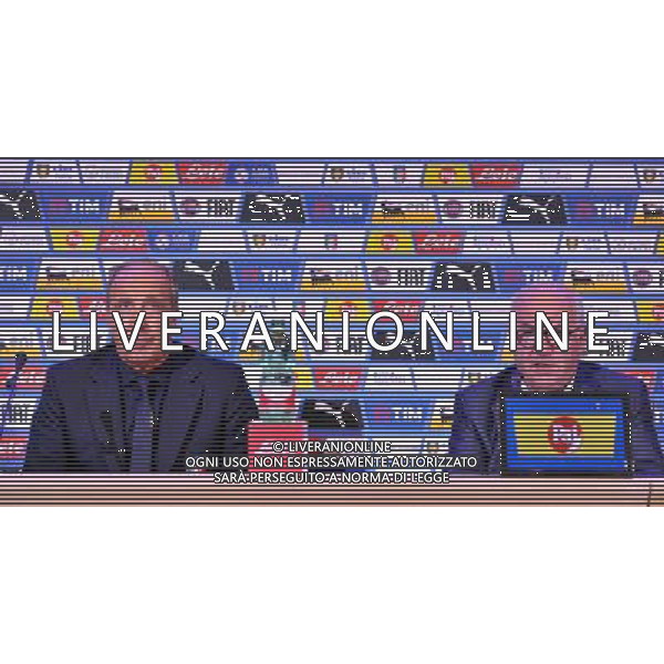 Foto Aldo Liverani 19/07/2016 Firenze ( Italia) Nazionale Italiana calcio Presentazione di Giampiero Ventura, Centro Tecnico Federale di Coverciano Nella foto: l\'allenatore Giampiero Ventura e il presidente Carlo Tavecchio 