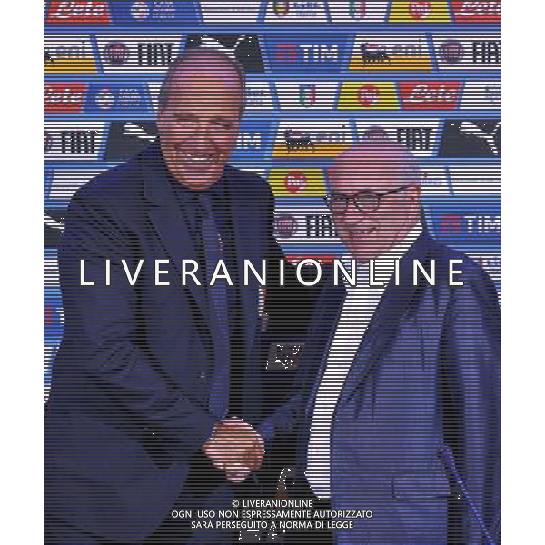 Foto Aldo Liverani 19/07/2016 Firenze ( Italia) Nazionale Italiana calcio Presentazione di Giampiero Ventura, Centro Tecnico Federale di Coverciano Nella foto: l\'allenatore Giampiero Ventura e il presidente Carlo Tavecchio 