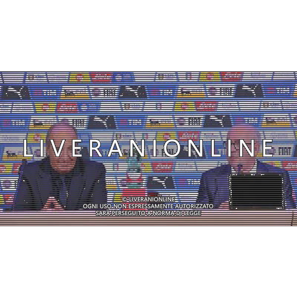 Foto Aldo Liverani 19/07/2016 Firenze ( Italia) Nazionale Italiana calcio Presentazione di Giampiero Ventura, Centro Tecnico Federale di Coverciano Nella foto: l\'allenatore Giampiero Ventura e il presidente Carlo Tavecchio 