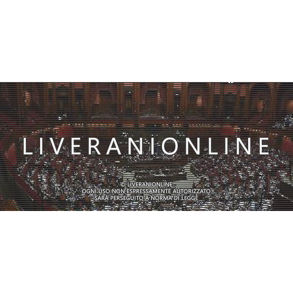 Camera dei Deputati voto sulla questione di fiducia posta dal Governo sull\'approvazione dell\'articolo unico del disegno di legge di conversione in legge del decreto-legge \' misure finanziarie urgenti per gli enti territoriali e il territorio \' - Roma - 21.07.2016 - nella foto: L\'aula durante la votazione / Ph. Corradetti - AG. ALDO LIVERANI SAS