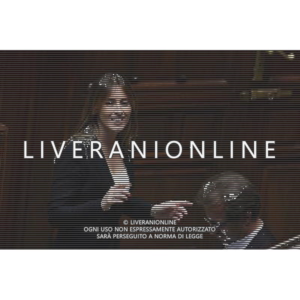 Camera dei Deputati voto sulla questione di fiducia posta dal Governo sull\'approvazione dell\'articolo unico del disegno di legge di conversione in legge del decreto-legge \' misure finanziarie urgenti per gli enti territoriali e il territorio \' - Roma - 21.07.2016 - nella foto: Maria Elena Boschi / Ph. Corradetti - AG. ALDO LIVERANI SAS