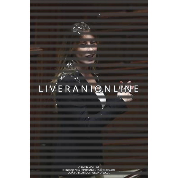 Camera dei Deputati voto sulla questione di fiducia posta dal Governo sull\'approvazione dell\'articolo unico del disegno di legge di conversione in legge del decreto-legge \' misure finanziarie urgenti per gli enti territoriali e il territorio \' - Roma - 21.07.2016 - nella foto: Maria Elena Boschi / Ph. Corradetti - AG. ALDO LIVERANI SAS