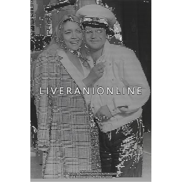 Mara Venier, pseudonimo di Mara Povoleri, attrice e conduttrice televisiva italiana. - Retrospettiva nella foto con Jerry Cala\' nel 1983 © Archivio / AGENZIA ALDO LIVERANI SAS