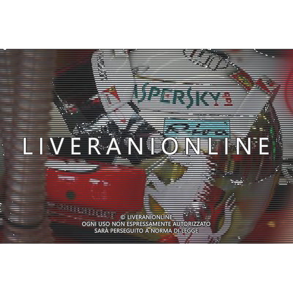 The helmet of Sebastian Vettel (GER) Ferrari. 22.07.2016. Formula 1 World Championship, Rd 11, Hungarian Grand Prix, Budapest, Hungary, Practice Day. / AGENZIA ALDO LIVERANI SAS - ITALY ONLY EDITORIAL USE ONLY GP F1 Ungheria - Prove Libere