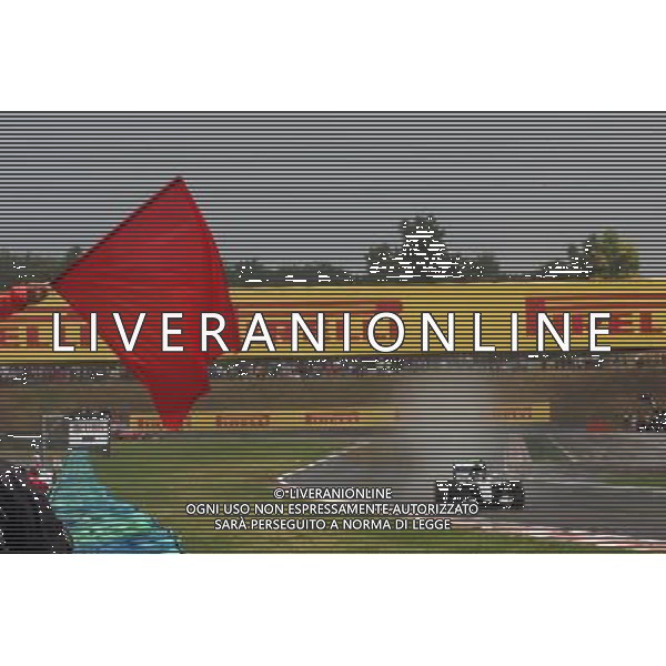 Nico Rosberg (GER) Mercedes AMG F1 W07 Hybrid passes a red flag in qualifying. 23.07.2016. Formula 1 World Championship, Rd 11, Hungarian Grand Prix, Budapest, Hungary, Qualifying Day. 