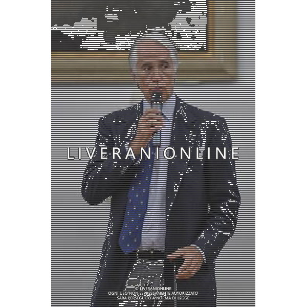 Il vicesindaco Daniele Frongia incontra una rappresentanza degli atleti romani che parteciperanno alle prossime Olimpiadi a Rio - Roma 25.07.2016 - Campidoglio - Sala Protomoteca - nella foto: Giovanni Malago\' / Ph.Corradetti - AG ALDO LIVERANI SAS / AGENZIA ALDO LIVERANI SAS