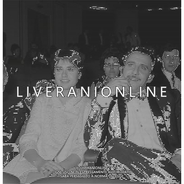 Cantanti Festival di Sanremo 1966 - Retrospettiva nella foto Gigliola Cinquetti e Domenico Modugno ( vincitori ) Â© Archivio / AGENZIA ALDO LIVERANI SAS