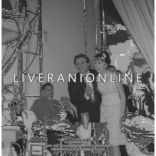 Cantanti Festival di Sanremo 1966 - Retrospettiva nella foto Gigliola Cinquetti e Domenico Modugno ( vincitori ) Â© Archivio / AGENZIA ALDO LIVERANI SAS