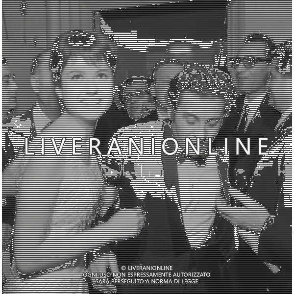Cantanti Festival di Sanremo 1966 - Retrospettiva nella foto Gigliola Cinquetti e Domenico Modugno ( vincitori ) Â© Archivio / AGENZIA ALDO LIVERANI SAS