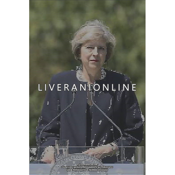 Il presidente del Consiglio Matteo Renzi riceve il primo ministro britannico Theresa May - Roma 26.07.2016 - Villa Doria Pamphilj - nella foto: Theresa May / Ph.Corradetti - AG ALDO LIVERANI SAS / AGENZIA ALDO LIVERANI SAS