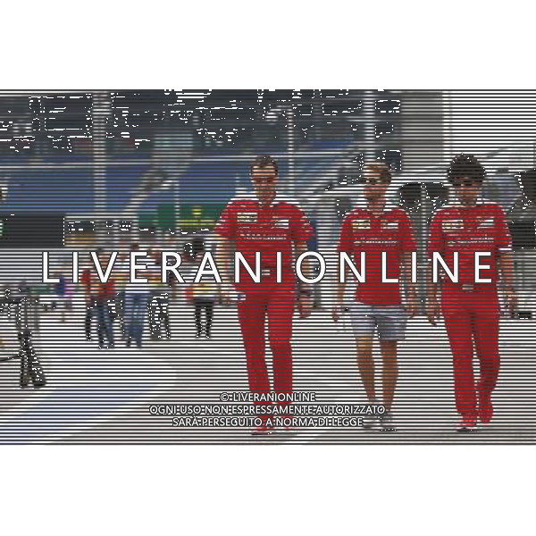 Sebastian Vettel (GER) Ferrari walks the circuit with the team. 28.07.2016. Formula 1 World Championship, Rd 12, German Grand Prix, Hockenheim, Germany, Preparation Day. AG ALDO LIVERANI SAS ONLY ITALY