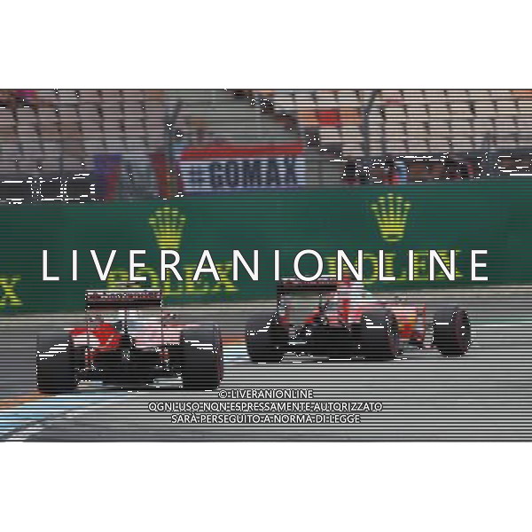 Sebastian Vettel (GER) Ferrari SF16-H leads team mate Kimi Raikkonen (FIN) Ferrari SF16-H. 30.07.2016. Formula 1 World Championship, Rd 12, German Grand Prix, Hockenheim, Germany, Qualifying Day. AG ALDO LIVERANI SAS ONLY ITALY
