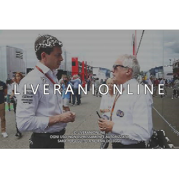 (L to R): Toto Wolff (GER) Mercedes AMG F1 Shareholder and Executive Director with Charlie Whiting (GBR) FIA Delegate. 30.07.2016. Formula 1 World Championship, Rd 12, German Grand Prix, Hockenheim, Germany, Qualifying Day. AG ALDO LIVERANI SAS ONLY ITALY
