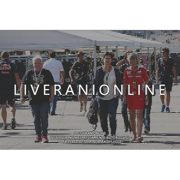 (L to R): Norbert Vettel (GER) with wife Heike Vettel (GER) and Britta Roeske (AUT) Ferrari Press Officer. 30.07.2016. Formula 1 World Championship, Rd 12, German Grand Prix, Hockenheim, Germany, Qualifying Day. AG ALDO LIVERANI SAS ONLY ITALY