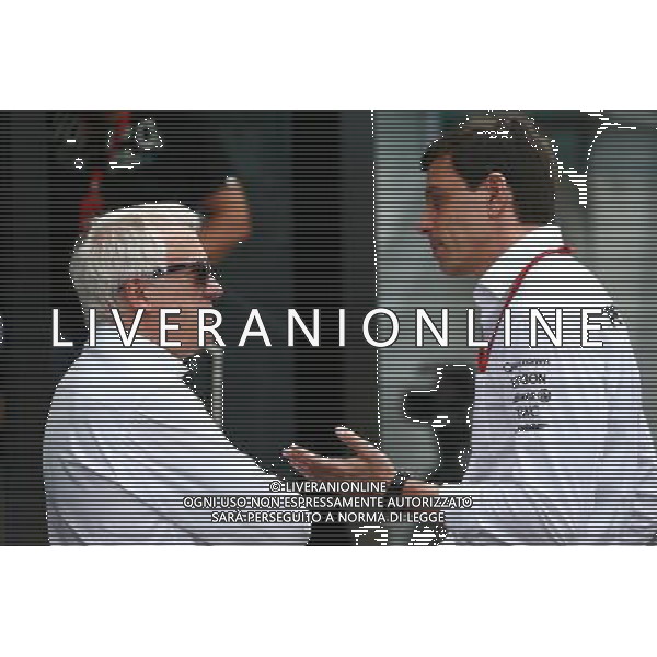 (L to R): Charlie Whiting (GBR) FIA Delegate with Toto Wolff (GER) Mercedes AMG F1 Shareholder and Executive Director. 30.07.2016. Formula 1 World Championship, Rd 12, German Grand Prix, Hockenheim, Germany, Qualifying Day. AG ALDO LIVERANI SAS ONLY ITALY