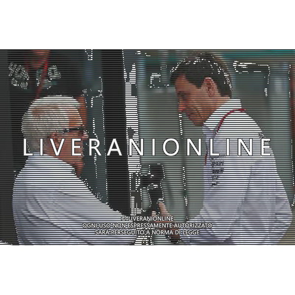 (L to R): Charlie Whiting (GBR) FIA Delegate with Toto Wolff (GER) Mercedes AMG F1 Shareholder and Executive Director. 30.07.2016. Formula 1 World Championship, Rd 12, German Grand Prix, Hockenheim, Germany, Qualifying Day. AG ALDO LIVERANI SAS ONLY ITALY
