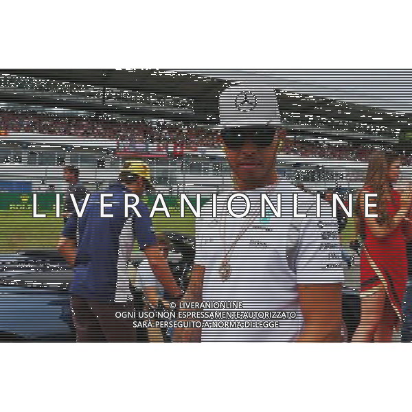 Lewis Hamilton (GBR) Mercedes AMG F1 on the drivers parade. 31.07.2016. Formula 1 World Championship, Rd 12, German Grand Prix, Hockenheim, Germany, Race Day. AG ALDO LIVERANI SAS ONLY ITALY