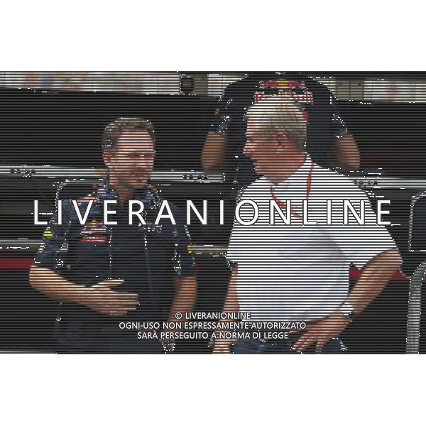 (L to R): Christian Horner (GBR) Red Bull Racing Team Principal with Dr Helmut Marko (AUT) Red Bull Motorsport Consultant. 31.07.2016. Formula 1 World Championship, Rd 12, German Grand Prix, Hockenheim, Germany, Race Day. AG ALDO LIVERANI SAS ONLY ITALY