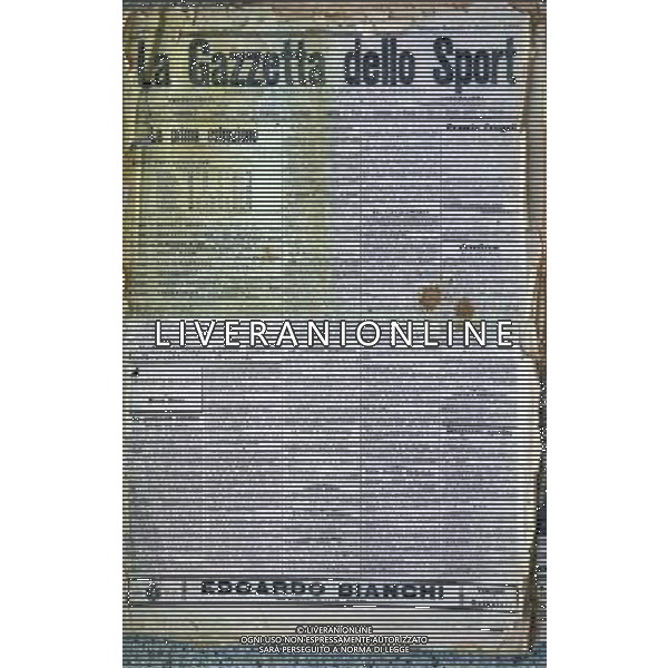 RIPRODUZIONE DELLA PRIMA PAGINA DELLA GAZZETTA DELLO SPORT CON DATA 01/01/1900 AG ALDO LIVERANI SAS