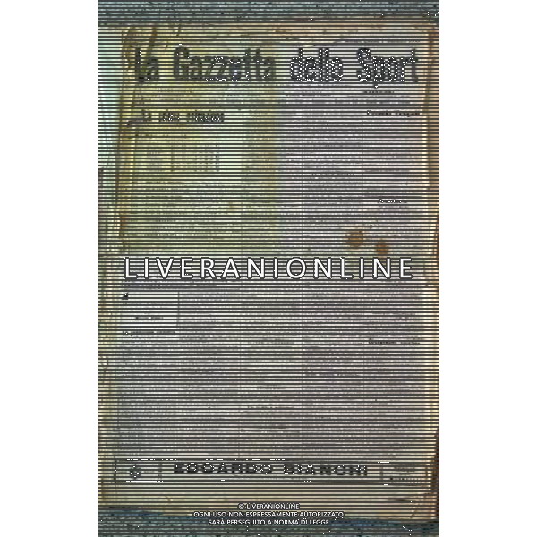 RIPRODUZIONE DELLA PRIMA PAGINA DELLA GAZZETTA DELLO SPORT CON DATA 01/01/1900 AG ALDO LIVERANI SAS