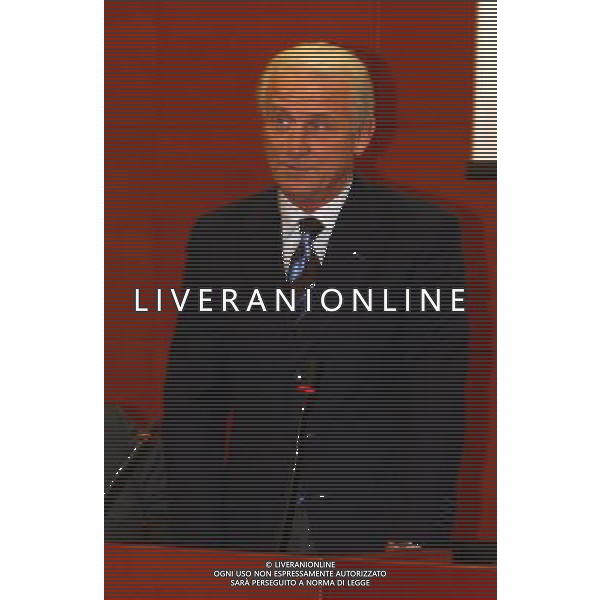 MILANO, 20-05-03 DFP/MARCO DE PONTI PRESENTAZIONE LIBRO GIAMPIERO BONIPERTI: NELLA FOTO GIOVANNI TRAPATTONI AG ALDO LIVERANI SAS