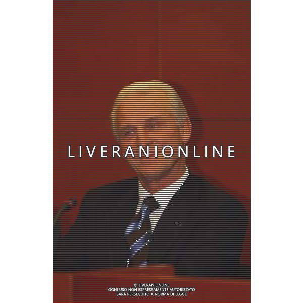 MILANO, 20-05-03 DFP/MARCO DE PONTI PRESENTAZIONE LIBRO GIAMPIERO BONIPERTI: NELLA FOTO GIOVANNI TRAPATTONI AG ALDO LIVERANI SAS