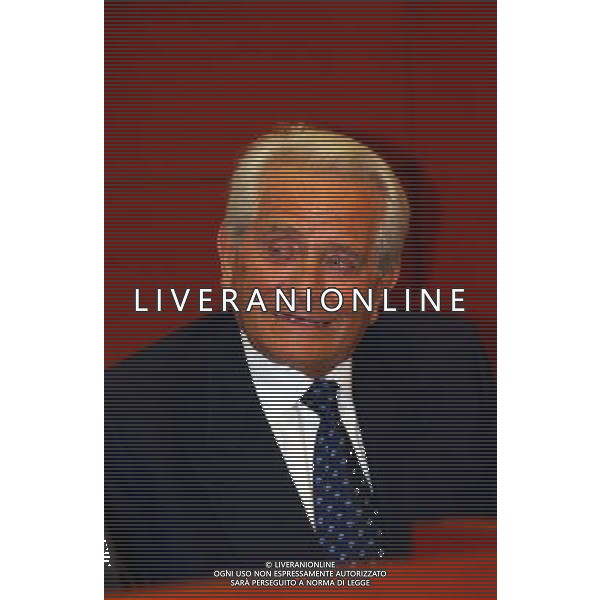 MILANO, 20-05-03 DFP/MARCO DE PONTI PRESENTAZIONE LIBRO GIAMPIERO BONIPERTI: NELLA FOTO GIAMPIERO BONIPERTI AG ALDO LIVERANI SAS