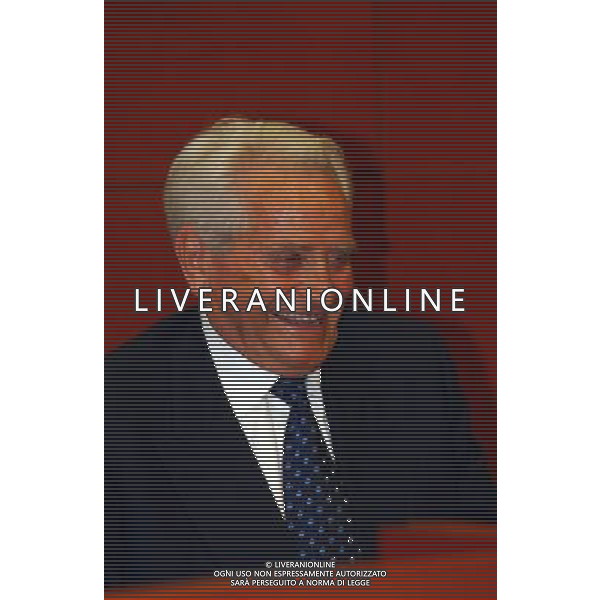MILANO, 20-05-03 DFP/MARCO DE PONTI PRESENTAZIONE LIBRO GIAMPIERO BONIPERTI: NELLA FOTO GIAMPIERO BONIPERTI AG ALDO LIVERANI SAS