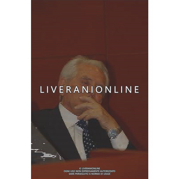 MILANO, 20-05-03 DFP/MARCO DE PONTI PRESENTAZIONE LIBRO GIAMPIERO BONIPERTI: NELLA FOTO GIAMPIERO BONIPERTI AG ALDO LIVERANI SAS