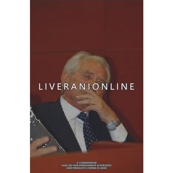 MILANO, 20-05-03 DFP/MARCO DE PONTI PRESENTAZIONE LIBRO GIAMPIERO BONIPERTI: NELLA FOTO GIAMPIERO BONIPERTI AG ALDO LIVERANI SAS