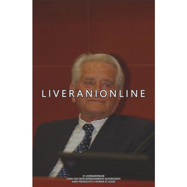 MILANO, 20-05-03 DFP/MARCO DE PONTI PRESENTAZIONE LIBRO GIAMPIERO BONIPERTI: NELLA FOTO GIAMPIERO BONIPERTI AG ALDO LIVERANI SAS
