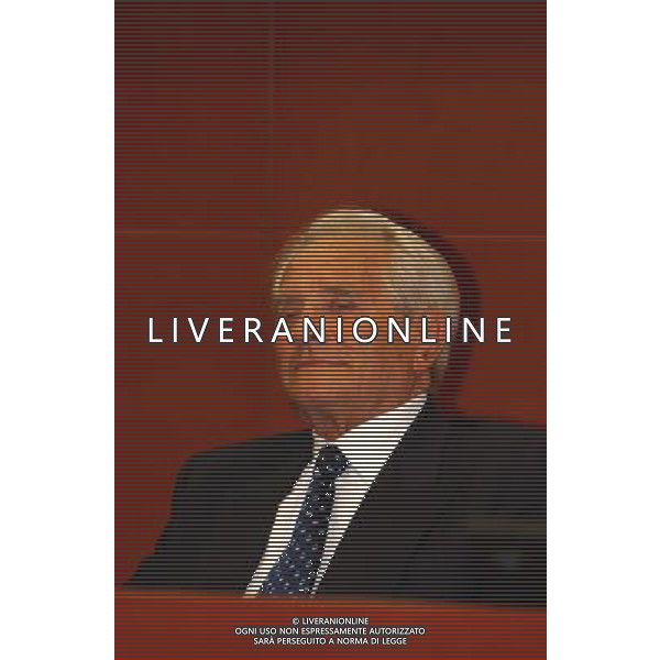 MILANO, 20-05-03 DFP/MARCO DE PONTI PRESENTAZIONE LIBRO GIAMPIERO BONIPERTI: NELLA FOTO GIAMPIERO BONIPERTI AG ALDO LIVERANI SAS